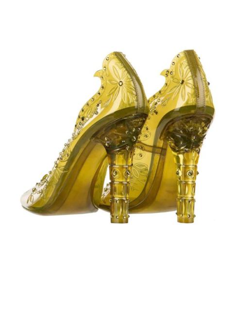 Dolce & Gabbana Cinderella PVC Crystal Pumps Heels Transparent Green 39 9 09476