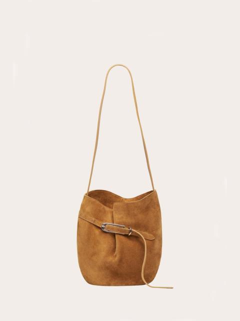 Liffner BELTED BUCKET BAG BEIGE SUEDE