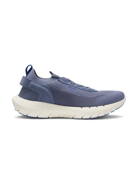 BOSS BOSS-MOTION SNEAKERS WITH KNITTED UPPERS AND LEATHER TRIMS