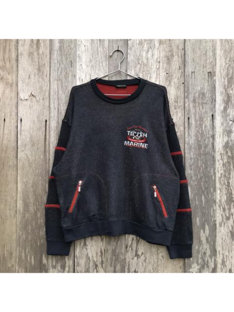 Other Designers Vintage - Vintage Piasport Clothing Tough Marine Crewneck Sweatshirt
