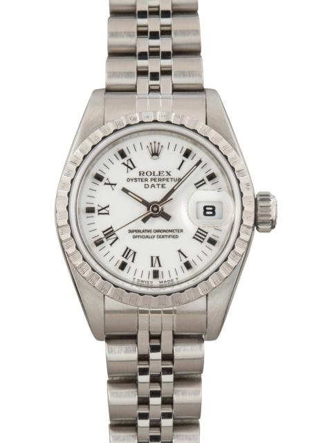 ROLEX Used Ladies Rolex Date 69240 White Roman Dial