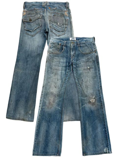 Other Designers Japanese Brand - Vintage Piko Distressed Mudwash Baggy Denim Jeans 33x31