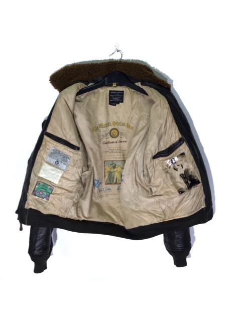 Other Designers Us Air Force - Vintage Brown Leather Avirex Fighter Pilot Bomber Jacket