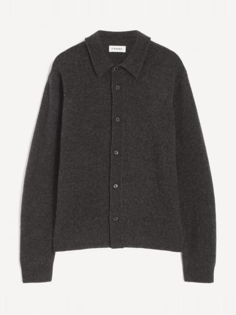 FRAME Long-Sleeve Wool-Blend Knitted Shirt