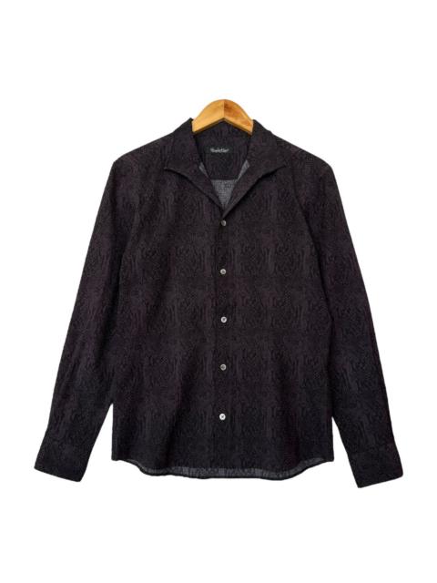 Other Designers Tornado Mart Japan Snake Button Up Black Light Brown Shirt