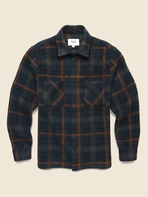 Wax London Wool Whiting Overshirt - Drawn Check