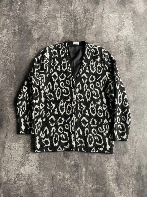 SAINT LAURENT Saint Laurent Hedi Slimane FW15 Leopard Mohair Cardigan