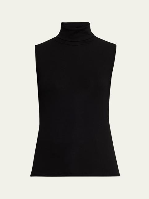 Theory Sleeveless Turtleneck Ribbed Sweater