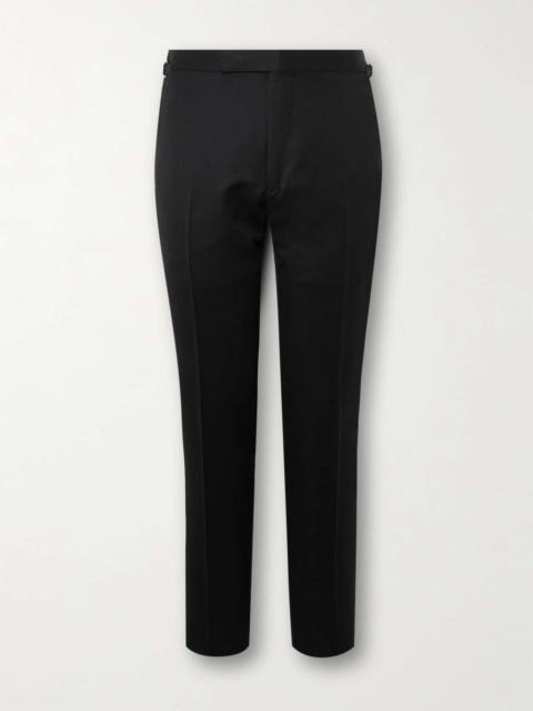 Shelton Slim-Fit Tapered Grain de Poudre Wool and Mohair-Blend Suit Trousers