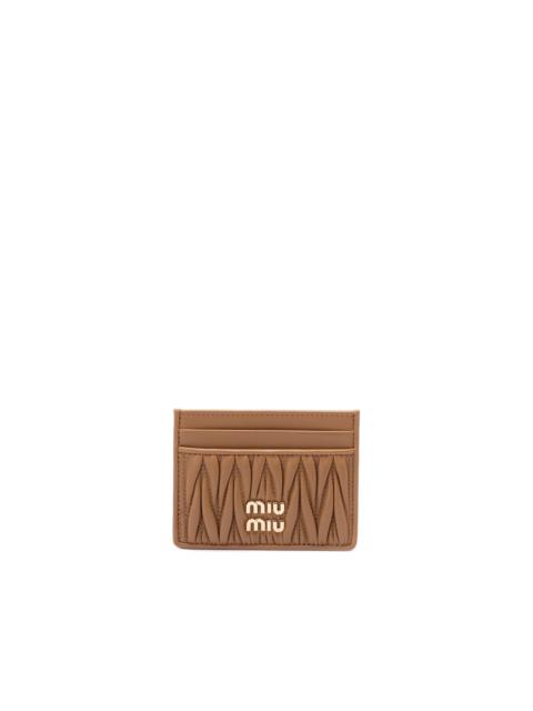 Miu Miu Matelassé Nappa Leather Card Holder