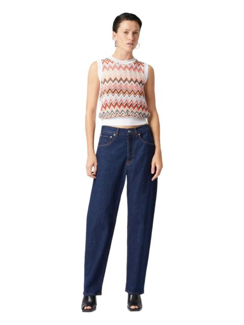 Missoni Missoni Viscose-blend Crewneck Vest With Chevron Insert in Multicoloured at Nordstrom