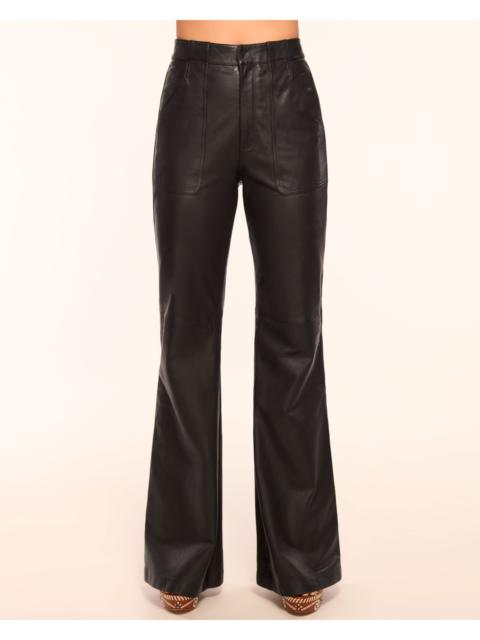 RAMY BROOK Theodora Leather High-Rise Wide Leg Pant
