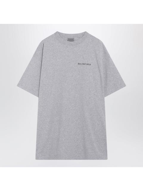 BALENCIAGA Balenciaga Light Grey Melange Balenciaga Back Gradient T-Shirt Men