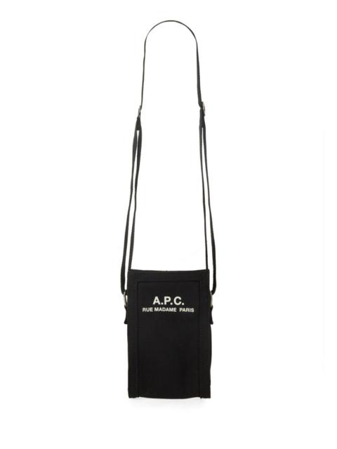 CANVAS SHOULDER BAG WITH LOGO