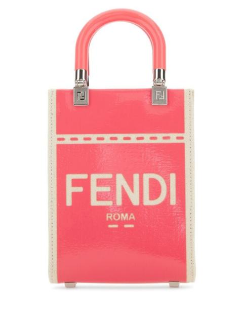 FENDI Fendi Woman Two-Tone Canvas Mini Sunshine Handbag