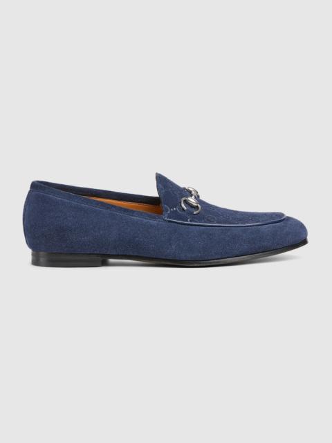 GUCCI Gucci Horsebit GG Suede Loafers