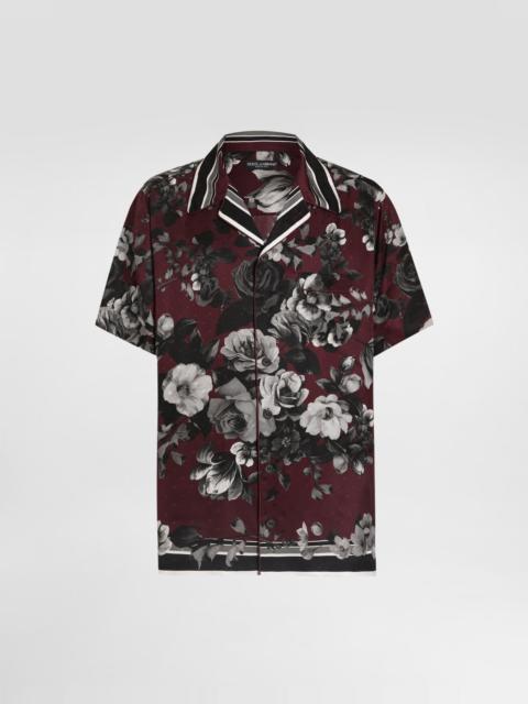 Dolce & Gabbana Peony ramage-print hawaii twill shirt