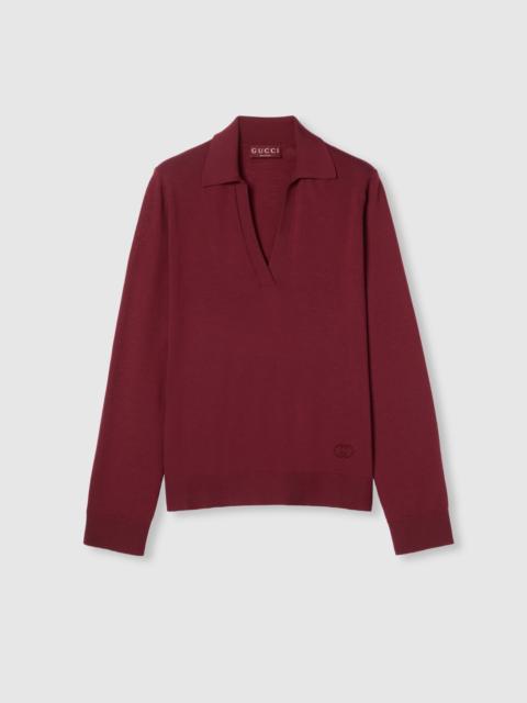 GUCCI Extra fine wool polo top