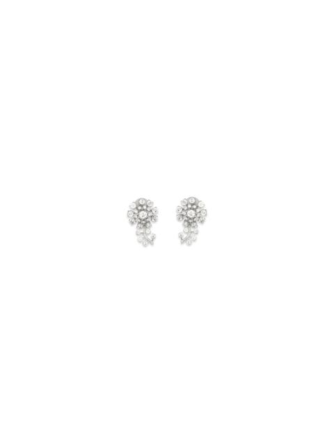 self-portrait Self-portrait Crystal Flower Earrings Silver