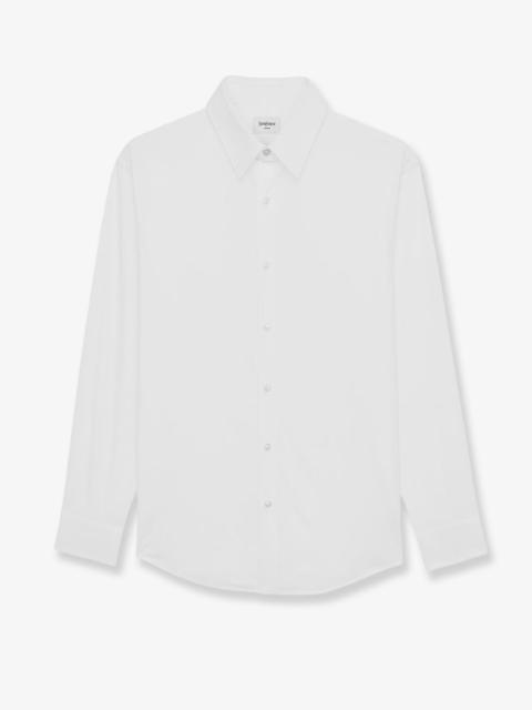 SAINT LAURENT Saint Laurent Cassandre Stretch Cotton Shirt White