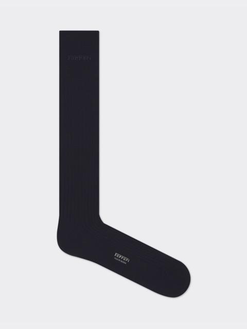 Ferrari Lisle thread knee-high socks with Ferrari logo