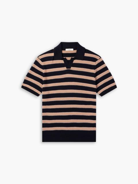 Other Designers Striped merino wool polo shirt