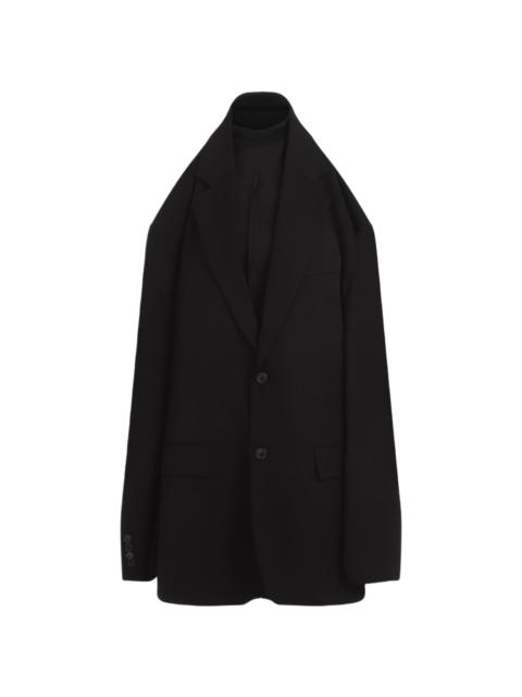 BALENCIAGA Black Viscose Blend Blazer Dress