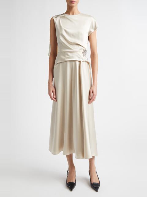 Erdem Erdem Drape Satin Gown in Champagne at Nordstrom