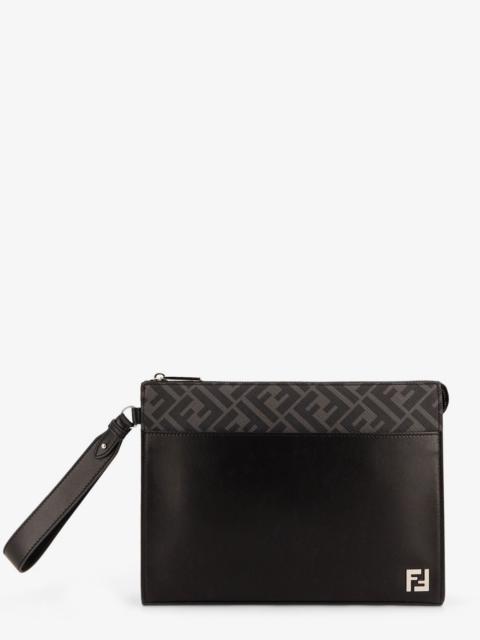 FENDI Fendi Squared Ff Leather Clutch