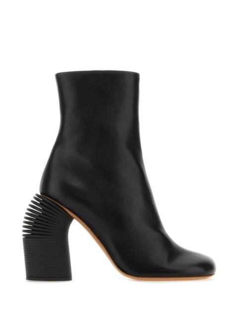 Off-White Off White Women Black Leather Spring Ankle Boots