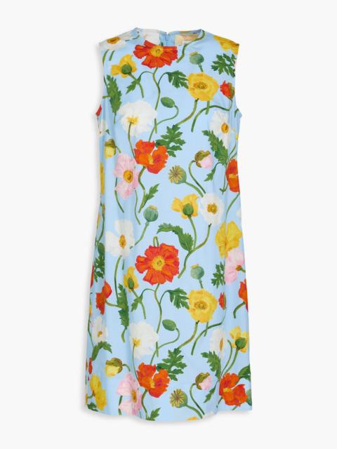 Oscar de la Renta Floral-print cotton-blend poplin mini dress