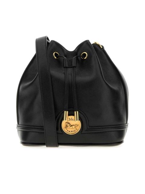 Chloé Horse Medal Leather Bucket Bag