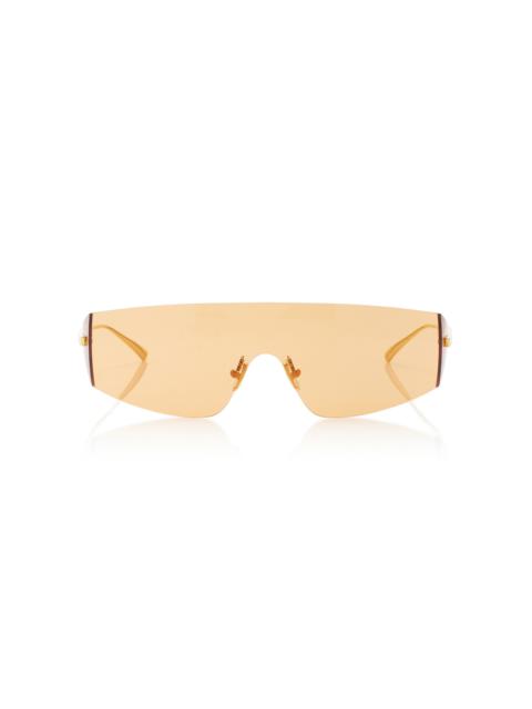 Bottega Veneta Mask-Frame Acetate Sunglasses orange