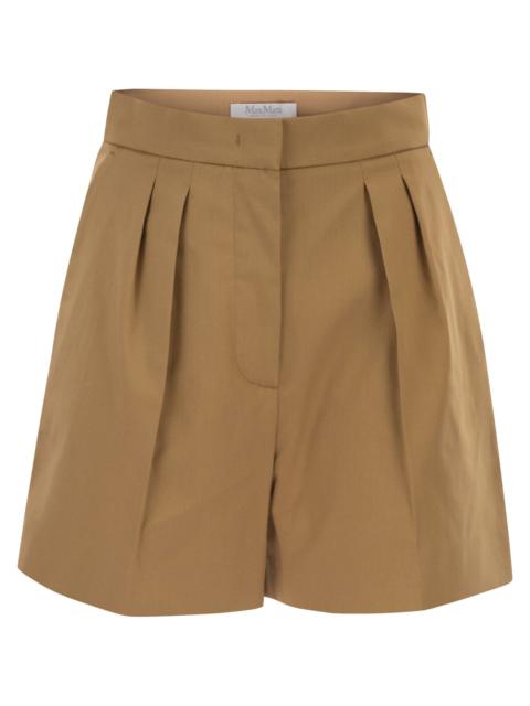 Max Mara Max Mara Women Mxmtabacco - Stretch Cotton Satin Shorts