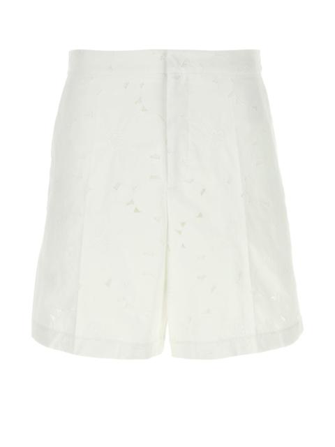 Valentino White cotton blend bermuda shorts