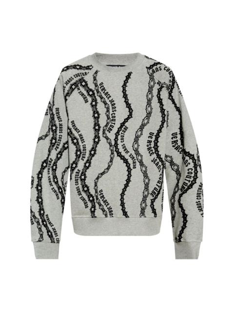 chain link-print sweatshirt