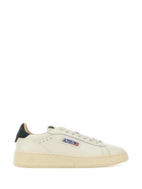 AUTRY Ivory leather Dallas sneakers