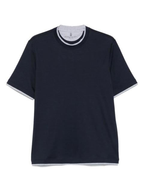 Brunello Cucinelli Crew-Neck T-Shirt With Faux-Layering