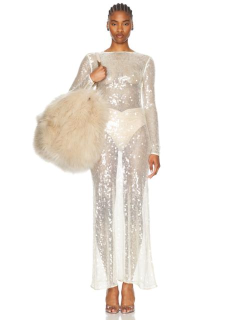 David Koma Sequin Open Back Gown