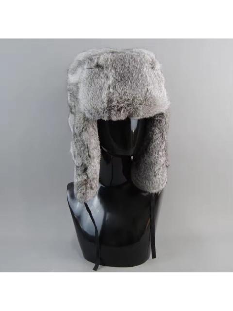 Other Designers Japanese Brand - Size L Warm Natural Rabbit Fur Bomber Hat With Earflaps