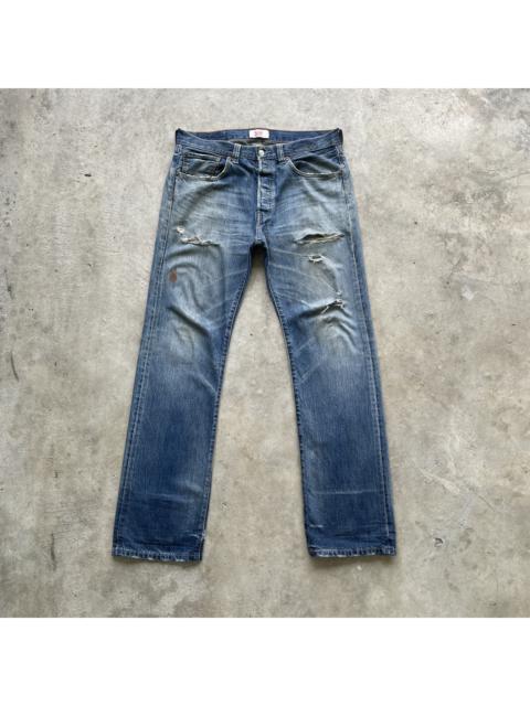 Other Designers Vintage - Vintage Levis 501 Distressed Denim Jeans Pants THRASHED