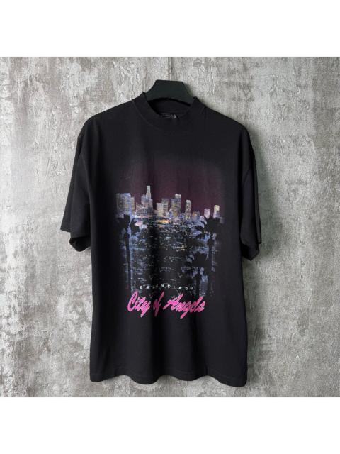 BALENCIAGA Balenciaga Los Angeles Night Scene Print Short-Sleeve T-Shirt