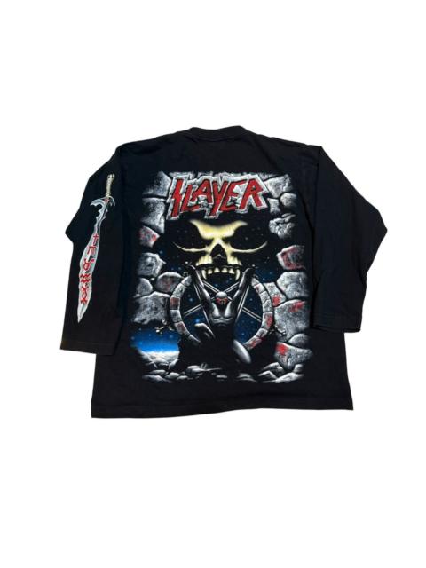 Other Designers Band Tees - Vintage 00s Slayer Bootleg Longsleeve Shirt