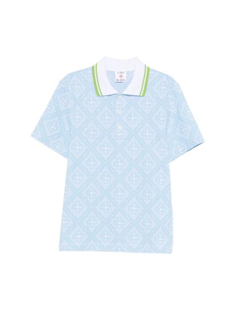 CASABLANCA LOGO-PATTERN POLO SHIRT