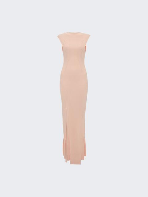 Victoria Beckham Plait Detail Sleeveless Dress Pale Peach