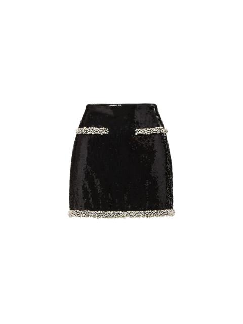 VERONICA BEARD PERRY PEARL-TRIM SEQUIN SKIRT