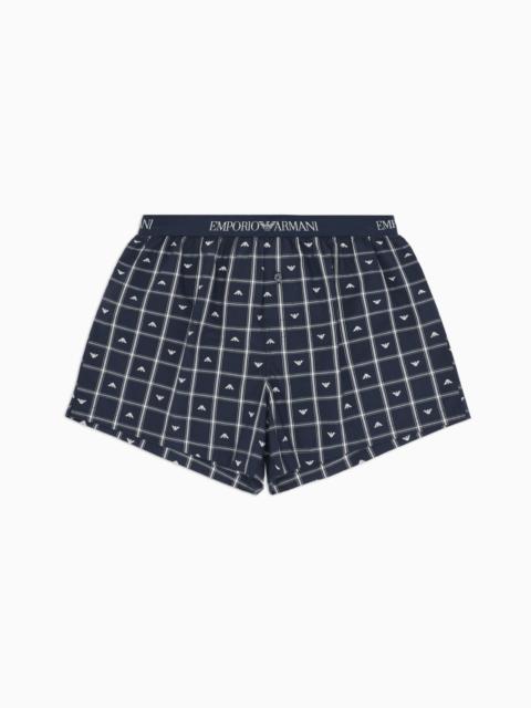 EMPORIO ARMANI JACQUARD BOXERS WITH ALL-OVER PATTERN