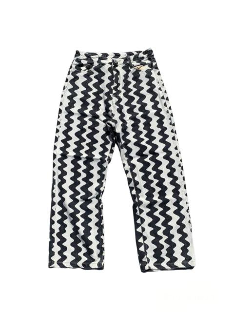 Other Designers Japanese Brand - Vintage Cider Wave Pattern Retro Punk Wide Leg Pants