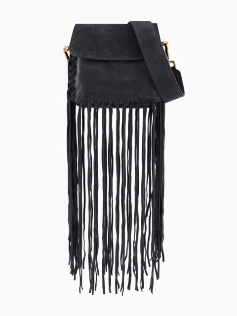 GIORGIO ARMANI La Prima fringed suede bag