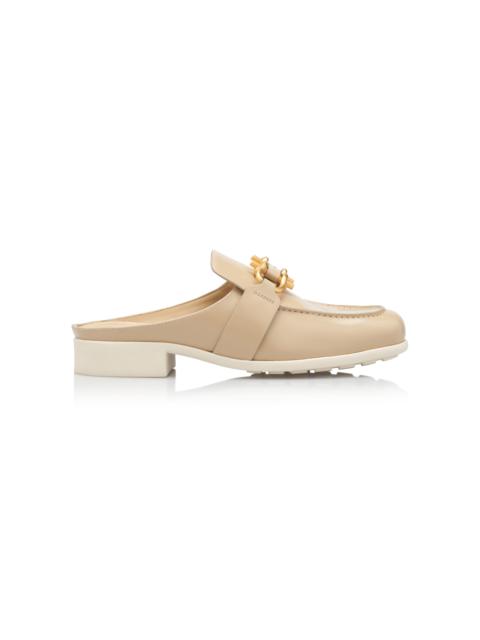 Bottega Veneta Monsieur Leather Loafer Mules tan